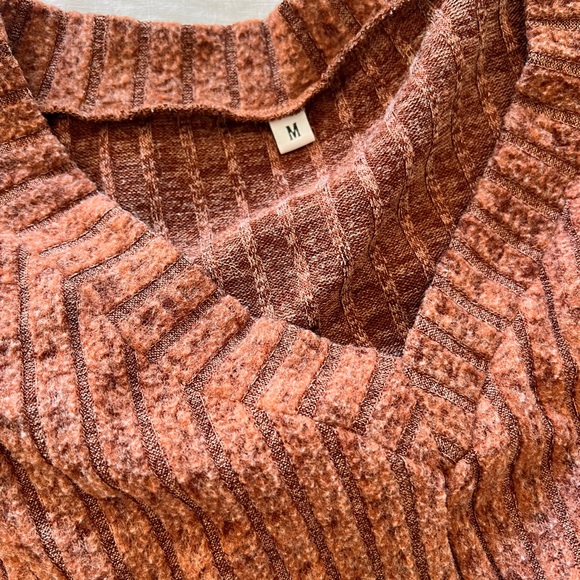 Cozy Ribbed Knit Set in Rust - Picture 2 of 2
